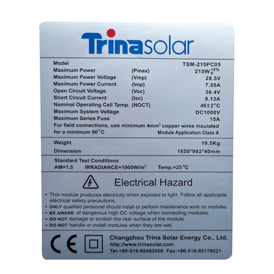 Van het de Streepjescodeetiket van het druk de Zelfklevende HUISDIER Sticker van Matte Silver Thermal Transparent Polyester