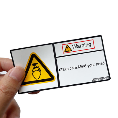 Maak Etiketten waterdicht die het Vinyl Verpakkende Embleem van de Stickersdouane waarschuwen