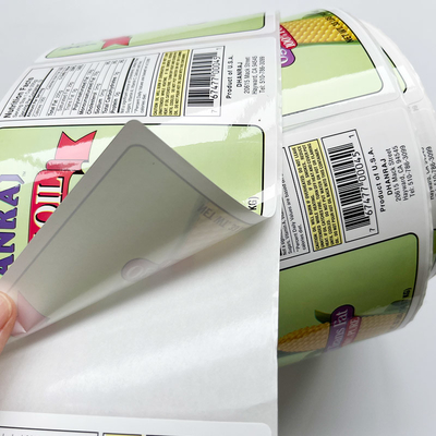 CMYK die de Vinyl van het de Flessen Verpakkende Broodje van het Stickersvoedsel Aangepaste Printer Label drukken Kleefstof