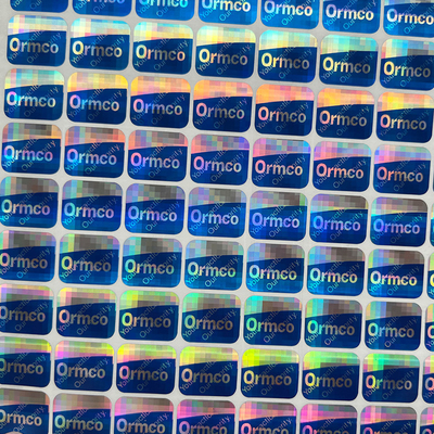 Aangepast Logo Circle Holographic Sticker Label-Regenboogeffect
