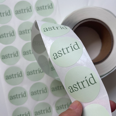 Van de het Beeld maken de Zelfklevende Druk van de douanetekst Ronde het Etiketstickers Vinylstickerbroodje waterdicht