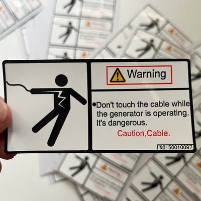 De waterdichte Verpakking drukte Vinyl de Douaneembleem van Waarschuwingsstickers