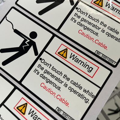 De waterdichte Verpakking drukte Vinyl de Douaneembleem van Waarschuwingsstickers
