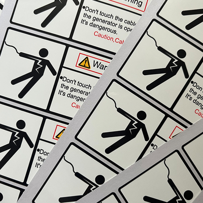 De waterdichte Verpakking drukte Vinyl de Douaneembleem van Waarschuwingsstickers