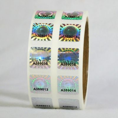 2 * 3cm 2D 3D Bewegende Grating Stickers van het Veiligheidshologram