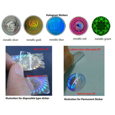 De zelfklevende Etiketten van de Laser Holografische Veiligheid voor Glasfles