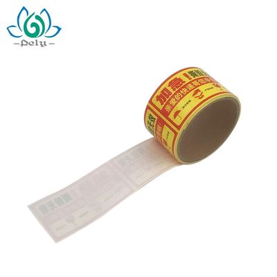 Twee van de Rechthoeklagen Douane Logo Printing Linerless Labels