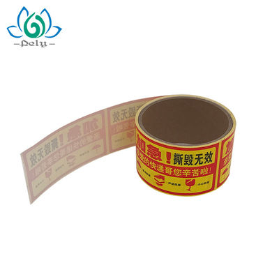 Twee van de Rechthoeklagen Douane Logo Printing Linerless Labels