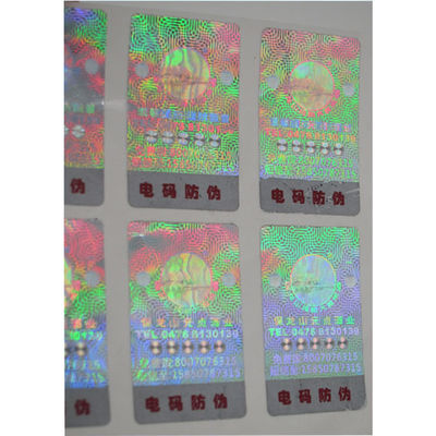 Matte Lamination Tamper Evident Security-Etiketten, Transparante Holografische Stickers