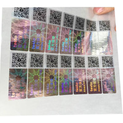 Matte Lamination Tamper Evident Security-Etiketten, Transparante Holografische Stickers