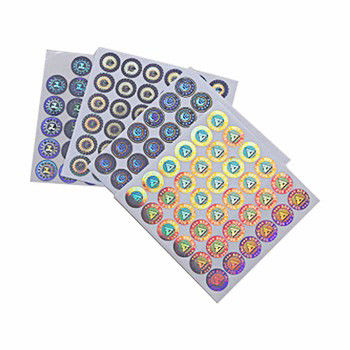 ISO9001 2008 CMYK-Sticker van het Kleuren de Zilveren Hologram, het Hologramstickers van de Douaneveiligheid