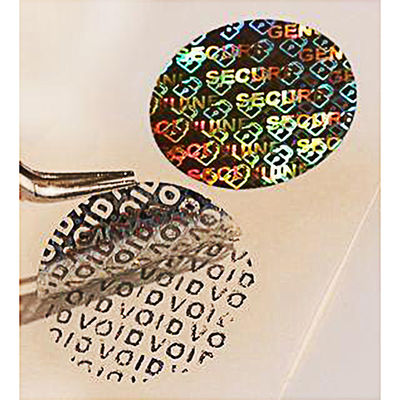Pas Logo Die Cut Tamper Evident-Veiligheidsetiketten aan