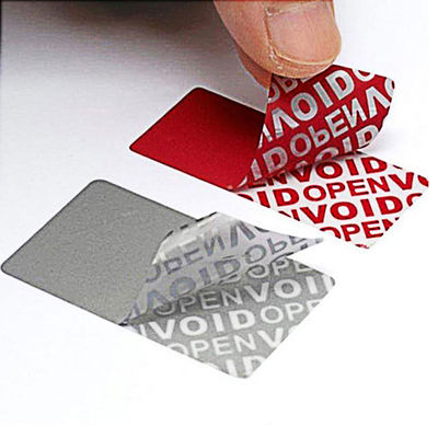 Pas Logo Die Cut Tamper Evident-Veiligheidsetiketten aan