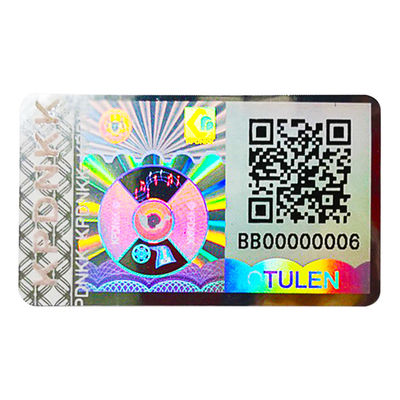 De vinyletiketten van de de Stamper Duidelijke Veiligheid van het QR Codehologram
