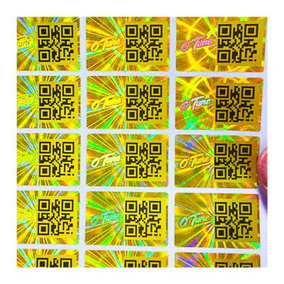 De vinyletiketten van de de Stamper Duidelijke Veiligheid van het QR Codehologram