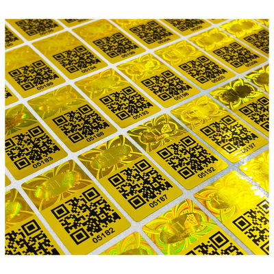 De vinyletiketten van de de Stamper Duidelijke Veiligheid van het QR Codehologram