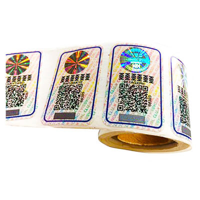 De vinyletiketten van de de Stamper Duidelijke Veiligheid van het QR Codehologram