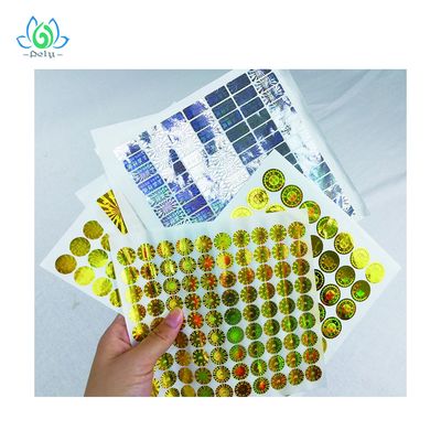 UV Duidelijke de Veiligheidsetiketten van de Drukstamper, Hologramstickers voor Certificaten