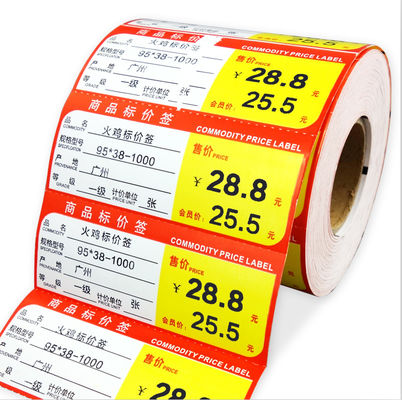 Stickers van de de Etikettencmyk Lege Prijs van de supermarkt de Kleinhandelsplank