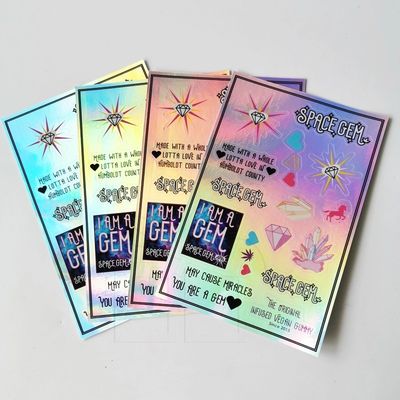 De holografische Vinylstickers van de Stamperverbinding
