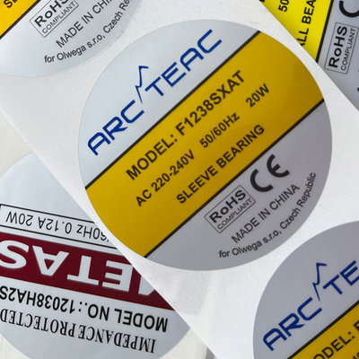 60mm 40mm Waterdicht het Document van de de Stickers Glanzend Zelfklevend Sticker van de Matrijzenbesnoeiing Broodje