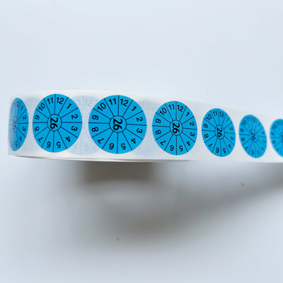 De waterdichte VinylBlauwe 20mm Ronde Etiketten van Brandblusapparaatstickers