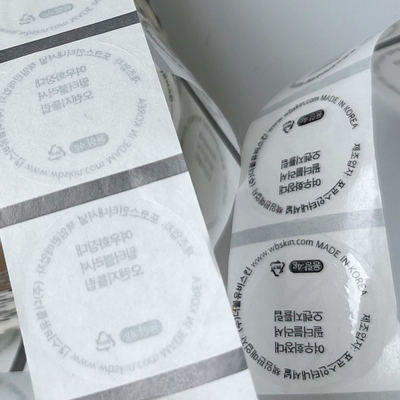 40mm de Ronde Transparante Vinyl Glanzende Zelfklevende Duidelijke Zelfklevende Stickers van de Stickerlippenstift
