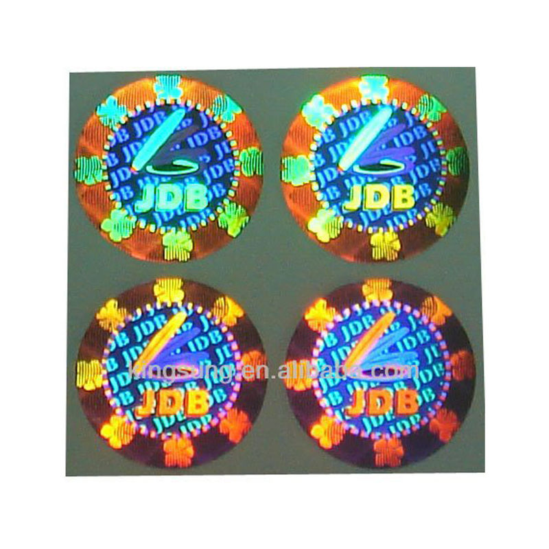 Van de de kleurenveiligheid van ISO9001 2008 CMYK het Hologramstickers voor Certificaat